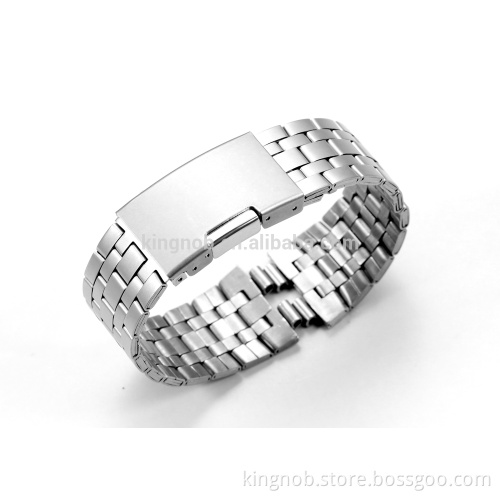 316L Stainless Steel Bracelet S/S Metal Watch Strap Link For Pebble 22mm Watch Band